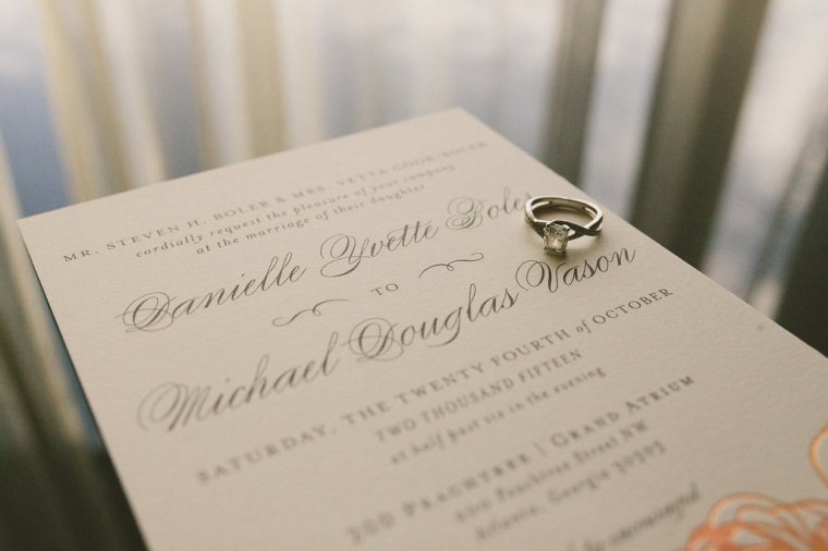 Top Atlanta Blogger, Danielle YB Vason shares her goregous Southern wedding | Rose Gold Wedding Invitation